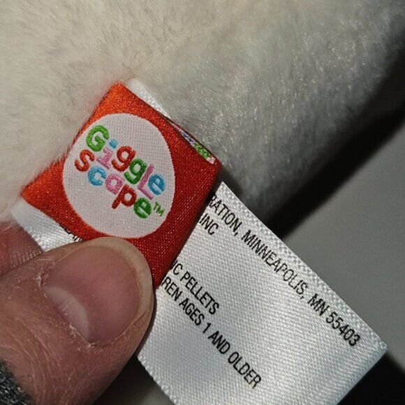 Giggle Scape 7" White Polar Bear Plush Red Target Vest Stuffed Animal Toy w/TAG - Picture 6 of 10